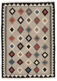  Orientalischer Kelim Teppich 102X144 Beige/Dunkelgrau Wolle, Persien/Iran Carpetvista