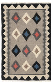 絨毯 ペルシャ キリム 108X153 ベージュ/ダークグレー (ウール, ペルシャ/イラン)