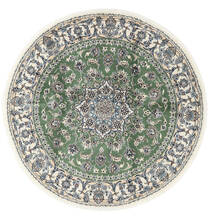  Oriental Nain Rug Ø 200 Round Grey/Beige Wool, Persia/Iran Carpetvista