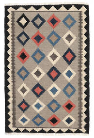 絨毯 オリエンタル キリム 101X155 ベージュ/ダークグレー (ウール, ペルシャ/イラン)