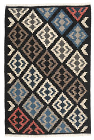  Orientalischer Kelim Teppich 103X157 Dunkelgrau/Beige Wolle, Persien/Iran Carpetvista