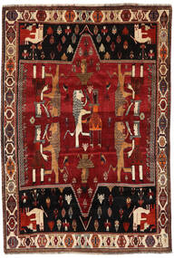 Ghashghai Teppich 183X274 Schwarz/Dunkelrot Wolle, Persien/Iran Carpetvista