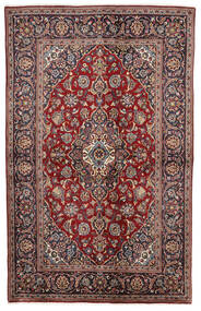 Tapete Oriental Kashan 134X210 Vermelho/Rosa Escuro (Lã, Pérsia/Irão)