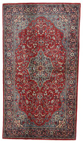 130X234 Sarough Vloerkleed Oosters Donkerrood/Zwart (Wol, Perzië/Iran) Carpetvista