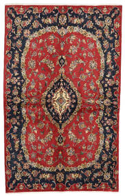 Keshan Teppich 135X216 Rot/Schwarz Wolle, Persien/Iran Carpetvista