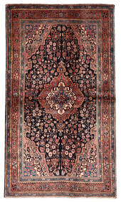 絨毯 ペルシャ ジョザン 128X222 レッド/ダークレッド (ウール, ペルシャ/イラン)