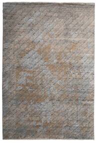  199X292 Abstrait Damask Indo Tapis Laine/Soie De Bambou, Carpetvista