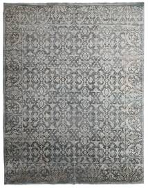 231X295 絨毯 Damask インド モダン グレー/ライトグレー (ウール/バンブーシルク,インド) Carpetvista