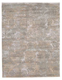 絨毯 Damask インド 244X308 ベージュ/ライトグレー (ウール/バンブーシルク, インド)