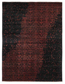  237X305 Abstrakt Groß Damask Indisch Teppich Wolle/Bambus-Seide, Carpetvista