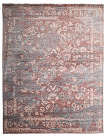 Damask Indisch Teppich 235X300 Rot/Grau Wolle/Bambus-Seide, Indien Carpetvista