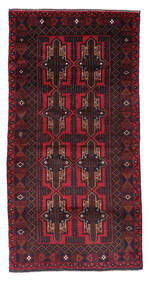 104X206 Beluch Matta Orientalisk Mörkröd/Röd (Ull, Afghanistan) Carpetvista