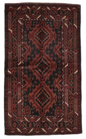  Oriental Baluch Rug 126X213 Black/Dark Red Wool, Afghanistan Carpetvista