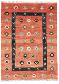 絨毯 キリム Nimbaft 108X148 レッド/ベージュ (ウール, アフガニスタン)