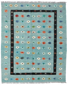 絨毯 キリム Nimbaft 157X200 ターコイズ/ダークグレー (ウール, アフガニスタン)