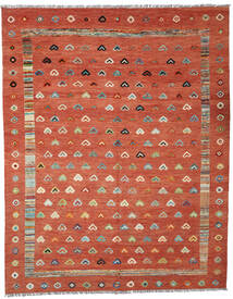 268X336 Kelim Nimbaft Matot Matto Moderni Punainen/Oranssi Isot (Villa, Afganistan) Carpetvista