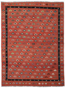 261X349 Χαλι Κιλίμ Nimbaft Σύγχρονα Σκούρο Κόκκινο/Μαύρα Μεγαλα (Μαλλί, Αφγανικά) Carpetvista