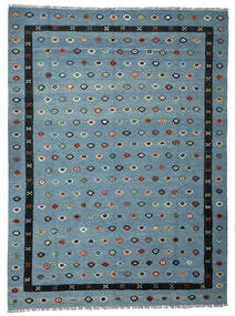 Tapete Kilim Nimbaft 264X354 Azul/Cinza Escuro Grande (Lã, Afeganistão)