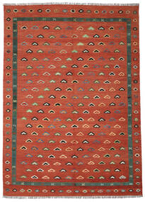 250X350 Kelim Nimbaft Teppich Moderner Rot/Grün Großer (Wolle, Afghanistan) Carpetvista
