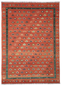 253X351 Kelim Nimbaft Vloerkleed Modern Rood/Oranje Groot (Wol, Afghanistan) Carpetvista