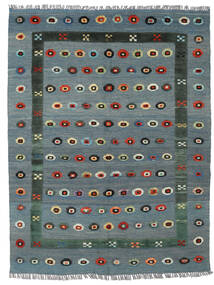 150X196 Kelim Nimbaft Teppich Moderner Grau/Blau (Wolle, Afghanistan) Carpetvista