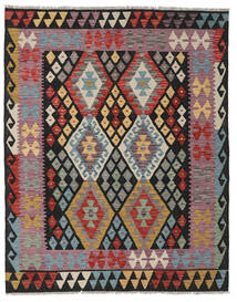 Kelim Afghan Old Style Matot Matto 156X196 Punainen/Tummanharmaa Villa, Afganistan Carpetvista