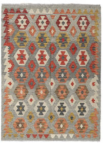  Orientalsk Kelim Afghan Old Style Tæppe 128X175 Grå/Brun Uld, Afghanistan Carpetvista