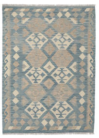 Kelim Afghan Old Stil Teppich 124X170 Grau/Beige Wolle, Afghanistan Carpetvista