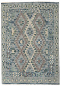 Kelim Afghan Old Stil Teppich 123X173 Grau/Dunkelgrau Wolle, Afghanistan Carpetvista
