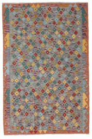  119X182 Kelim Afghan Old Style Matot Matto Harmaa/Ruskea Afganistan Carpetvista