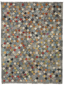  Kilim Afghan Old Style Rug 137X179 Wool Grey/Orange Small Carpetvista