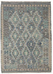 絨毯 オリエンタル キリム アフガン オールド スタイル 130X179 グレー/イエロー (ウール, アフガニスタン)