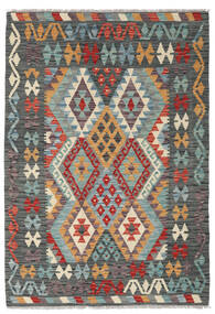 126X181 Kilim Afghan Old Style Rug Oriental Grey/Dark Grey (Wool, Afghanistan) Carpetvista