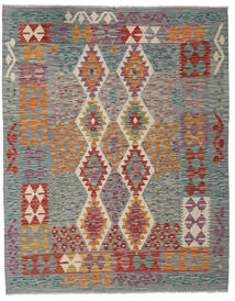  154X194 Kelim Afghan Old Style Matot Matto Harmaa/Punainen Afganistan Carpetvista