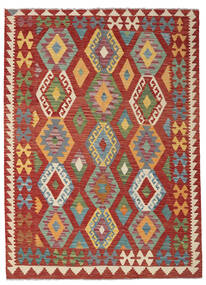 Kelim Afghan Old Stil Teppich 155X208 Rot/Beige Wolle, Afghanistan Carpetvista