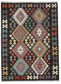 127X172 Kelim Afghan Old Style Matot Matto Itämainen Tummanharmaa/Harmaa (Villa, Afganistan) Carpetvista