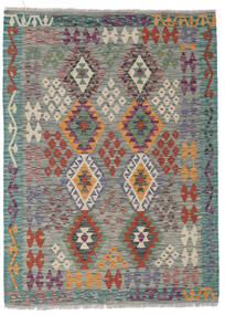 Tapete Oriental Kilim Afegão Old Style 130X175 Cinzento/Bege (Lã, Afeganistão)