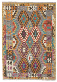 絨毯 オリエンタル キリム アフガン オールド スタイル 124X175 茶色/ベージュ (ウール, アフガニスタン)