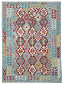  Kilim Afghan Old Style Alfombra 149X200 De Lana Azul/Gris Pequeño Carpetvista