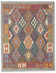  Orientalsk Kelim Afghan Old Style Tæppe 152X196 Grå/Rød Uld, Afghanistan Carpetvista
