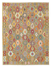 Kilim Afghan Old Style Rug 178X232 Orange/Beige Wool, Afghanistan Carpetvista