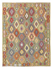  Kelim Afghan Old Style Matot 166X222 Villamatto Harmaa/Keltainen Matto Carpetvista