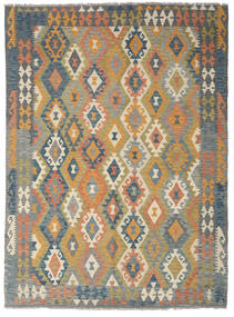  Orientalisk Kelim Afghan Old Style Matta 178X241 Grå/Beige Ull, Afghanistan Carpetvista