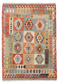 124X175 絨毯 キリム アフガン オールド スタイル オリエンタル ベージュ/グレー (ウール, アフガニスタン) Carpetvista