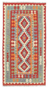 103X198 Kelim Afghan Old Style Teppe Orientalsk Rød/Grå (Ull, Afghanistan) Carpetvista