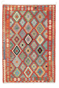 122X178 Χαλι Κιλίμ Afghan Old Style Ανατολής Κόκκινα/Γκρι (Μαλλί, Αφγανικά) Carpetvista