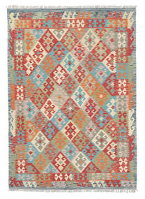  Itämainen Kelim Afghan Old Style Matot Matto 127X178 Punainen/Beige Villa, Afganistan Carpetvista