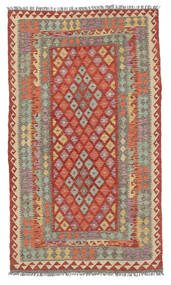 Tapete Kilim Afegão Old Style 111X195 Vermelho/Castanho (Lã, Afeganistão)