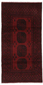  97X195 Afghan Fine Matot Matto Tummanpunainen Afganistan Carpetvista