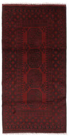  100X196 Medallion Small Afghan Fine Rug Wool, Carpetvista